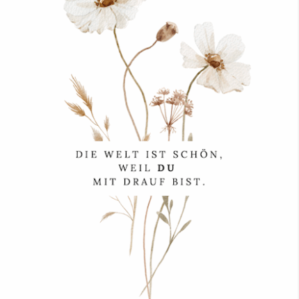 Boxencover: Die Welt ist schön, weil DU mit drauf bist!