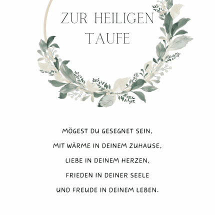 zur heiligen Taufe Kranz