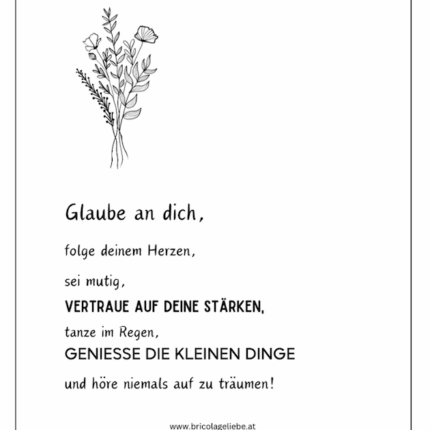Glaube an dich...