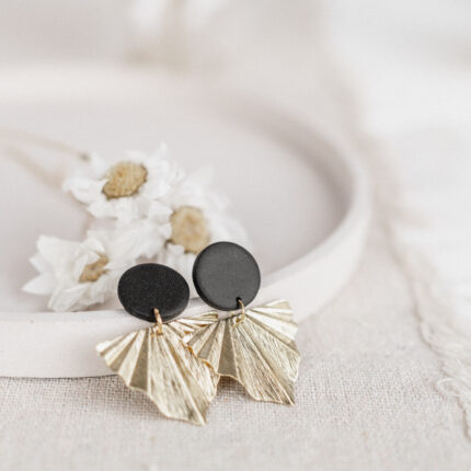 Ohrhänger Dreieck schwarz