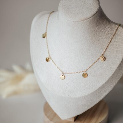 Halskette Coins aus Edelstahl gold