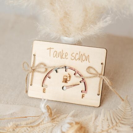 Holzkarte Tanke schoen